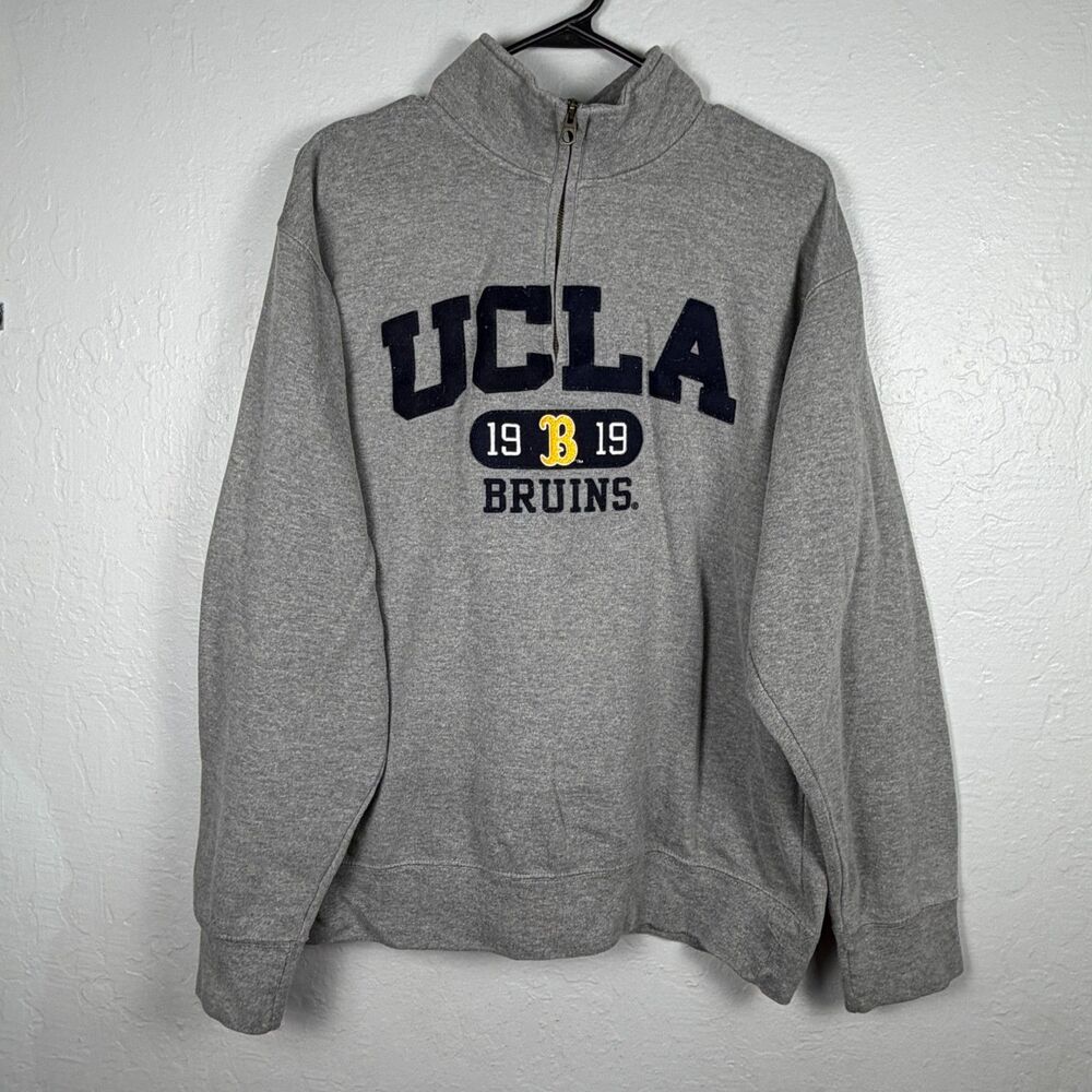 Blue 84 UCLA Bruins Adult M Gray Cowl Neck Pullover Sweatshirt Bruins College